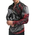 thumbnail image 1 of Camisa estampada de manga larga de un solo pecho de alta calidad para hombre, nueva ropa de diseñador de calle para hombre, moda de primavera 2024, 1 of 6