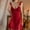 Red, variant on Women's Silk Nightgown Silk Mini Slips Sexy V Neck Negligee Lingerie Dress Chemise Nightwear