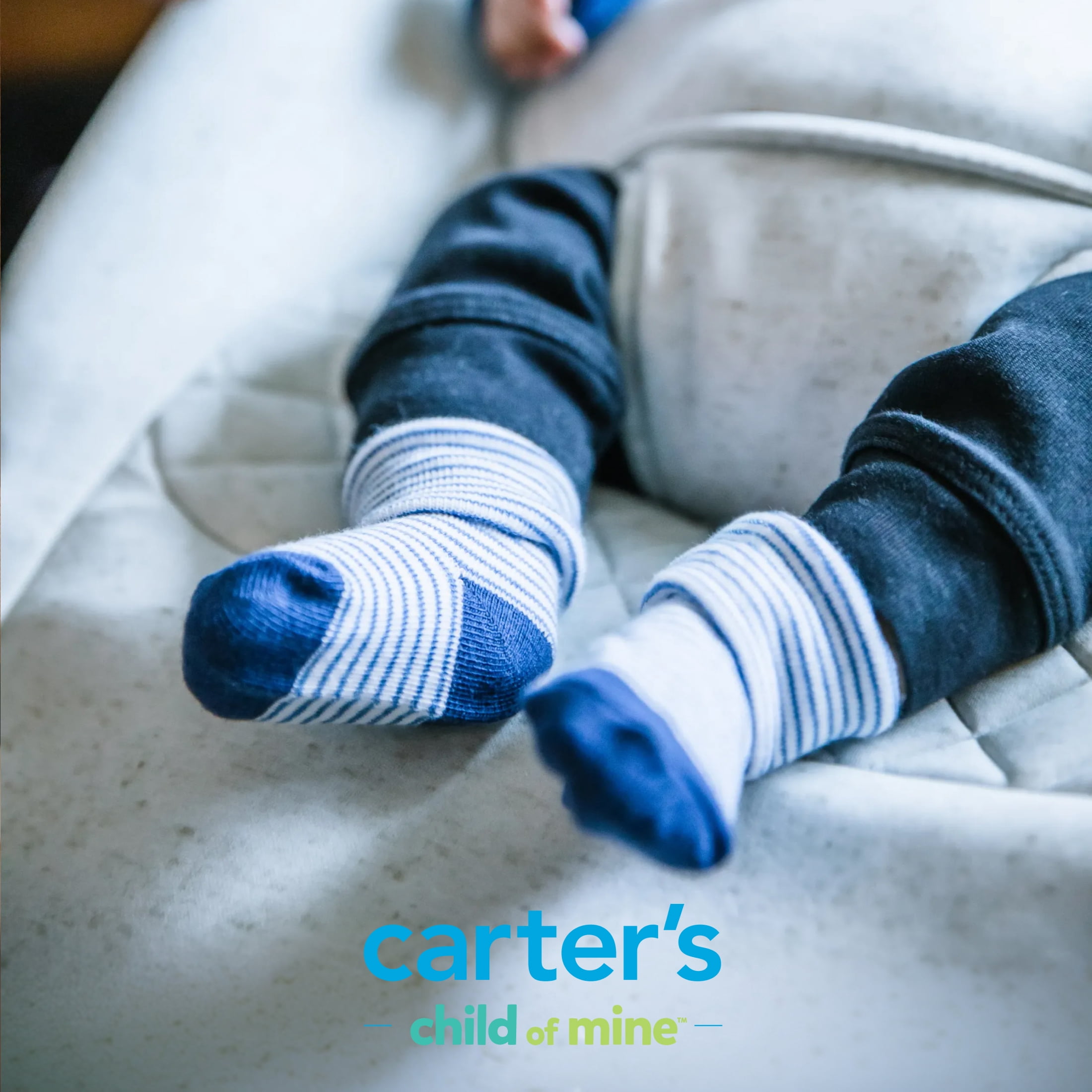 Carter's Child of Mine Baby Boy Folded Cuff Socks, 6-Pack, 0-6 Months