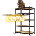 thumbnail image 6 of Prilinex Storage Shelves Garage Shelving Unit 5 Tier Metal Heavy Duty Adjustable Shelf Rack for Warehouse Pantry Closet, 36"W x 16"D x 71"H, 6 of 7