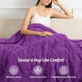 thumbnail image 4 of Weighted Blanket for Adults Twin Size 12 lbs, Dark Purple, 48 x 72 inches, 4 of 9