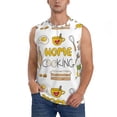 thumbnail image 3 of Uemuo Home Cooking Pattern Men's Sleeveless T-Shirt,Muscle Athletic Tank Top, Moisture-wicking Quick-dry Breathable Classic Tee Top for Gym Run Outdoor Sports-XX-Large, 3 of 8