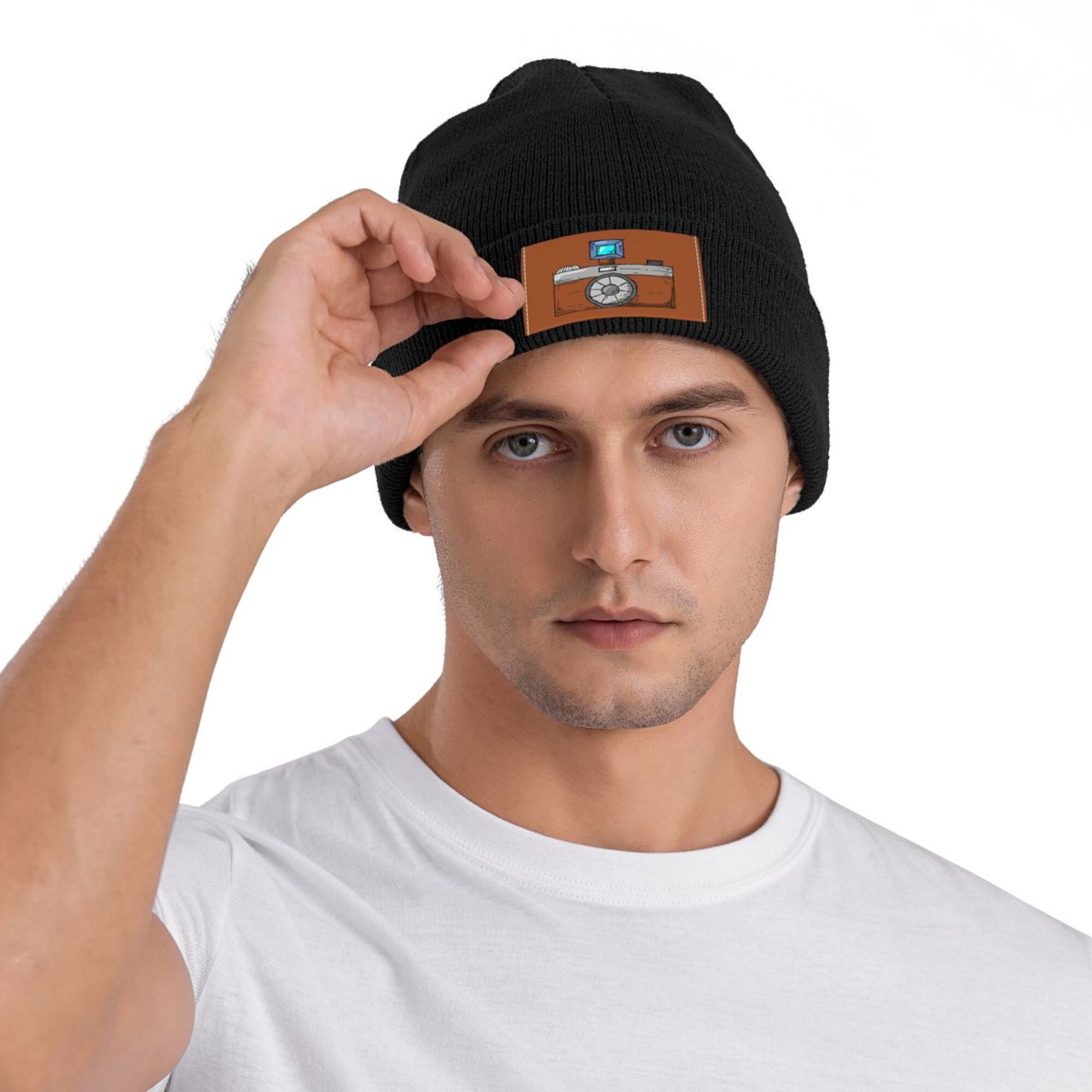 ZICANCN Knit Beanie Hat-Camera Illustration Winter Cap Soft