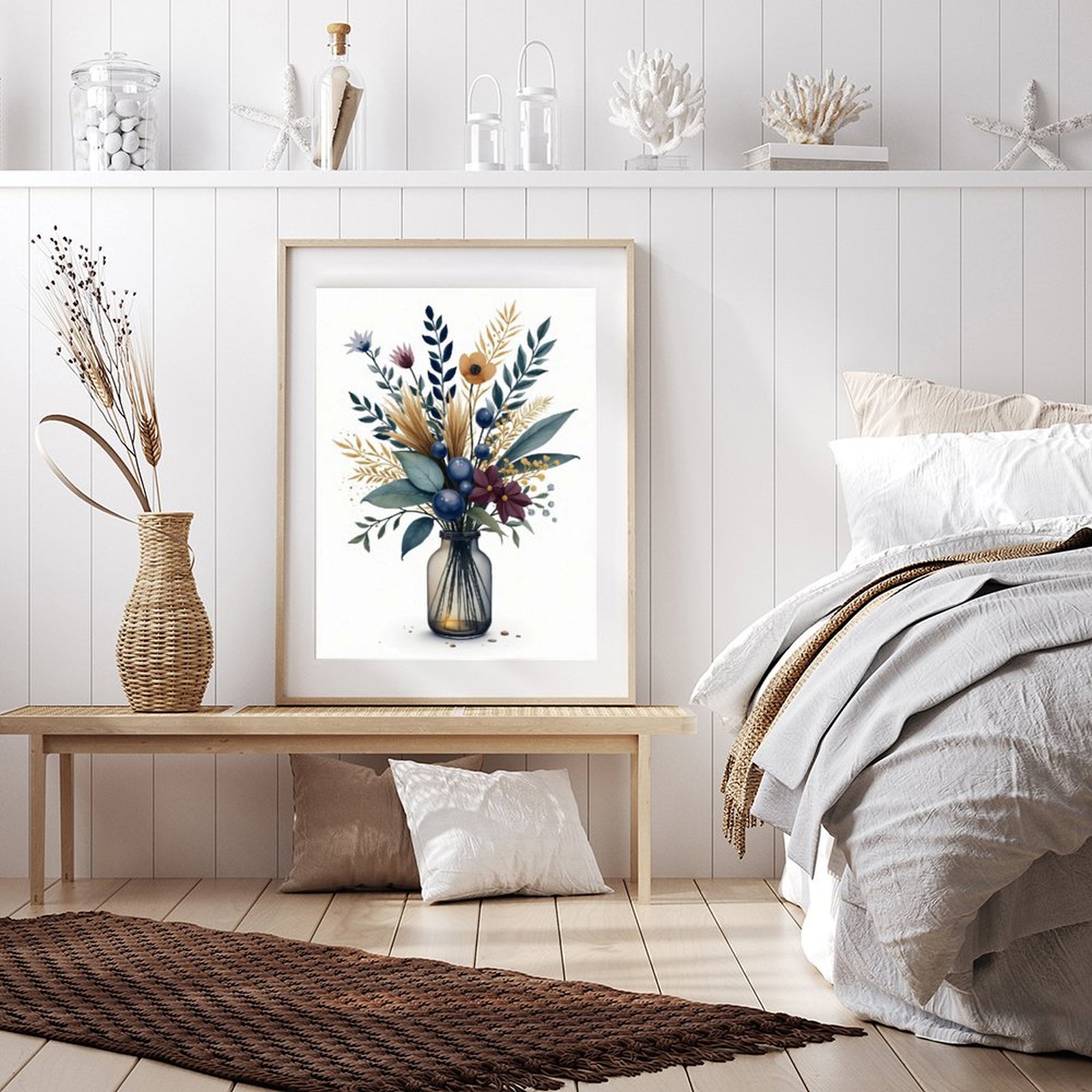 Diamond Art Kits for Adults - Modern Botanical Print No.68 5D Frameless Dimond Painting Kit for Adults Beginner, Round Diamond Kits for Home Wall Decor, Gift for Women