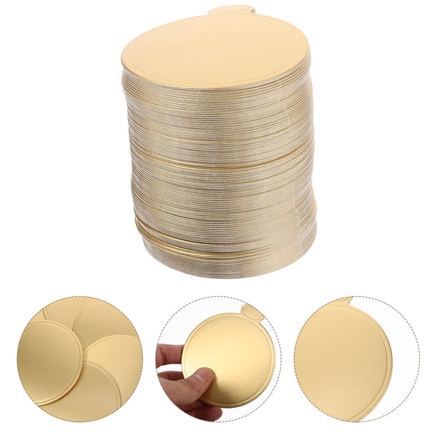 unbranded Soportes Para Pastel Redondos Dorados Para Cumpleaños Y Celebraciones Con Base De Cartón Firme