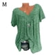 thumbnail image 1 of Camiseta de mujer con cuello en V de manga corta con estampado de camiseta casual de verano, verde, M Inevent AP001653-10, 1 of 5
