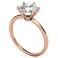 thumbnail image 2 of Solitaire Brilliance 2CT Round Brilliant Moissanite Solitaire Engagement 6 Prong Ring 10K Rose Gold, Ring Size 8.5, 2 of 5