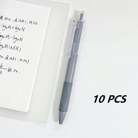 Under $5 FEOLGEHLY 10Pcs Candy-Color Retractable Black Gel Pen, Plastic Quick Dry Smooth Writing Retractable Gel Pen, Multicolor Stylish Pen for Office, Journaling and Daily Use