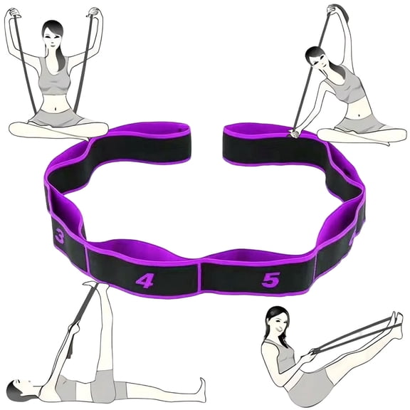Fitness Resistance Band, Number Stretch Band with Clear Markings, 8-Section Elastic Training Band for Stretching, Yoga & Strength Training
