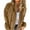 Khaki, variant on Women's Street Retro Fashion Casual Hooded Solid Color Jacket With Pocket Jacket