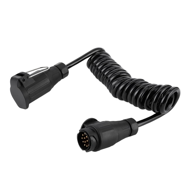 13Pin to 13Pin Adapter Cable Trailer Plug Extension Spring Cord for Car Caravan RV