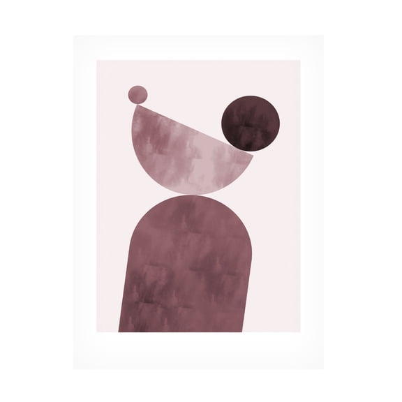 Trademark Fine Art Pictufy Studio II Geometrical Shapes Purple Canvas Wall Art