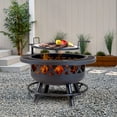 thumbnail image 3 of Outdoor Leisure Products 5511 32" Black Roundup Fire Pit with cooking shelf, 3 of 10