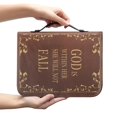 thumbnail image 2 of HELLHERO Vintage Scripture Quote PU Leather Bible Cover, Portable Multi-Functional Bible Case for Church and Travel, Protective Book Carrying Bag for Men and Women, 2 of 12