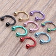 thumbnail image 3 of GKNET 1Pcs Fashion Horseshoe Fake Nose Ring C Clip Body Piercing Delicate Jewelry For Women Men-Colourful, 3 of 8