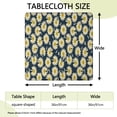 thumbnail image 2 of Darkblue Daisy Flower Yellow Centers Pattern Square Fitted Tablecloth with Elastic Edge,Square Table Cover,Washable Elastic Table Cover for Home Kitchen Party Decor 36"x36", 2 of 6