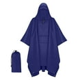 thumbnail image 2 of Pitauce 3-in-1 Men Women Hooded Rain Poncho Waterproof Packable Rain Jacket Lightweight Raincoat for Adult, 2 of 3