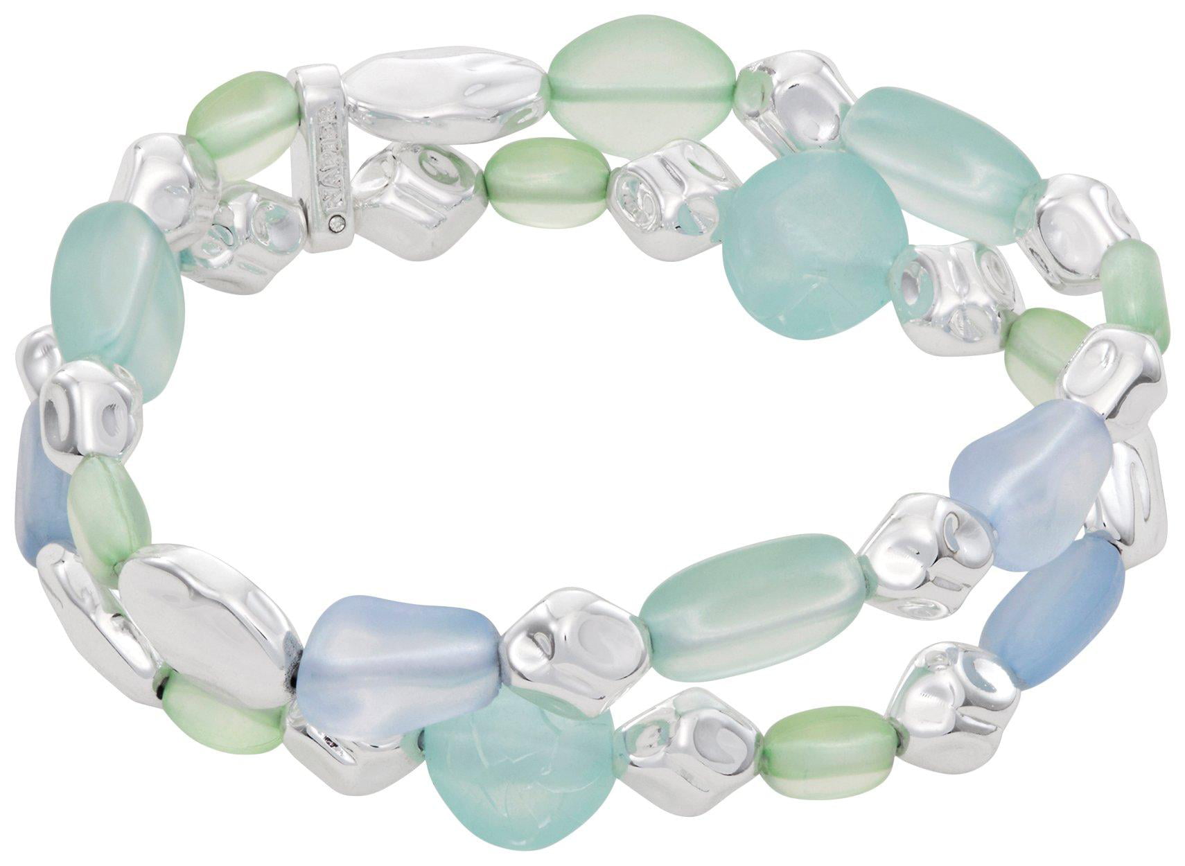 Green Lab Cat Eye Beads Energy Healing Beaded Jewelry Elastic Bracelet 7.5" Gift 