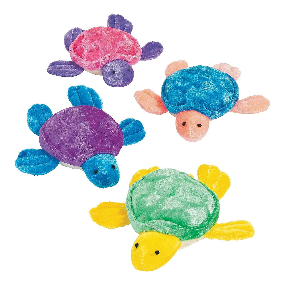 Plush Sea Turtles Party Favors 12 Pieces