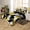 Zebra Yellow Black, variant on Erosebridal Lines Spiral Comforter Cover Twin,Geometric Stripes Bedding Twin Size,Abstract Artwork Duvet Cover Twin,Breathable Swirl Room Decor(No Comforter),Reversible,3pcs
