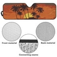 thumbnail image 6 of Uorisanigo Windshield Sun Shade for Jeep Wrangler TJ JK JL & Gladiator JT 2/4 Door, Foldable Windshield Shade Orange Sunset Palm Trees Sun Visor Blocks UV Rays Keep Your Car Cool, 6 of 7