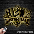 thumbnail image 4 of Craftnamesign Personalized Barber Shop Metal Sign, Barber Shop Name Sign Decoration For Room, 4 of 5
