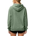 thumbnail image 5 of Pet Pouch Hoodie For Women, Front Zip Drop Shoulder Pullover Sweatshirt, Pet Carrier Sweater For Small Dogs & Cat, Green, L, 5 of 9