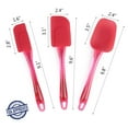 thumbnail image 3 of Silicone Spatula Set Flexible Heat Resistant Rubber Spatula Turner Kitchen Cooking Utensils Spoonula Cake Tools Red, 3 of 7