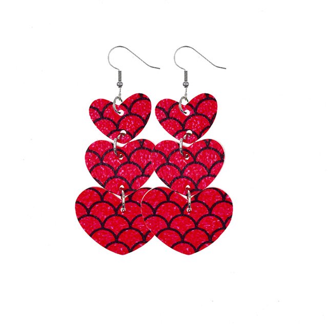 Pendientes Multicapa Labio Oreja Cuelga Aro en forma de corazón Pendiente colgante Favores de fiesta Regalo del día de San Valentín Banquete Ropa, zapatos y accesorios Miscelánea corazon 3 Minnieouse AP010113-03