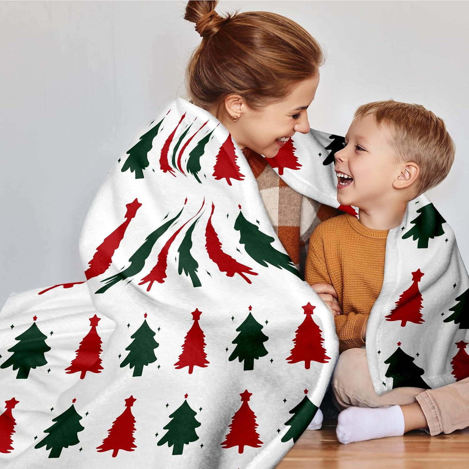 Christmas Throw Blanket for Women Men Christmas Stocking Stuffers for Adults Teens kids Christmas Blanket for Her Him White Elephant Gifts Fuzzy Cozy Christmas Throw Blankets for Couch Bed 40x50