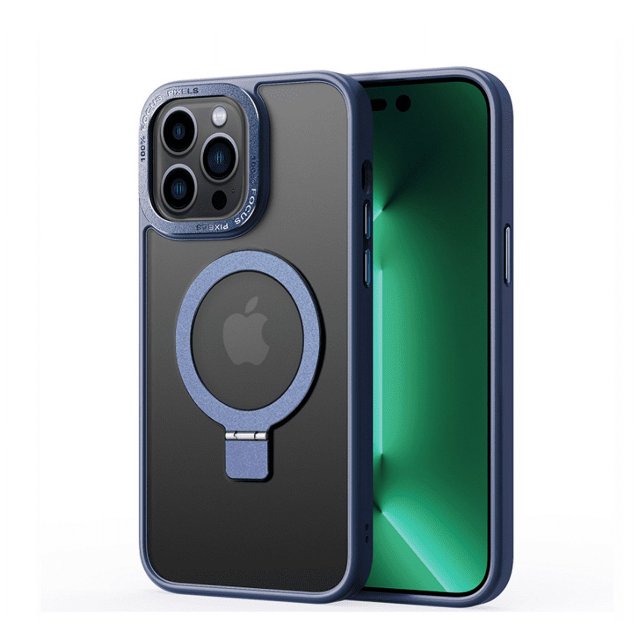 Phone Case for Iphone 14 15 plus pro max Magnetic abrasive invisible bracket Phone protective case