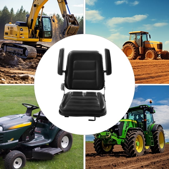 Universal Lawn Tractor Replacement Seat Forklift Excavator Mower Seat Adjustable