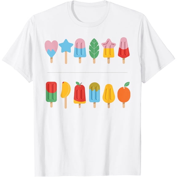 Exquisite and comfortable-Colorful Popsicle Ice Cream Summer Treat Vibes Art T-Shirt