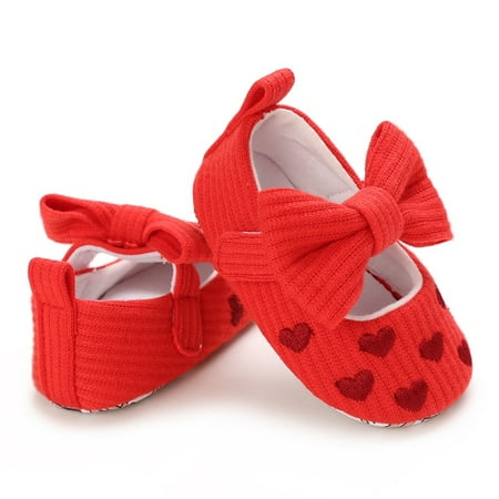 

QWZNDZG Baby Spring And Autumn Style Lovely Bow Solid Color Soft Sole Princess Shoes 0-18 Months Newborn Baby Casual Walking Shoes