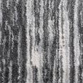 thumbnail image 3 of Addison Reston Contemporary Stripe Shag Gray Area Rug, 3 of 8