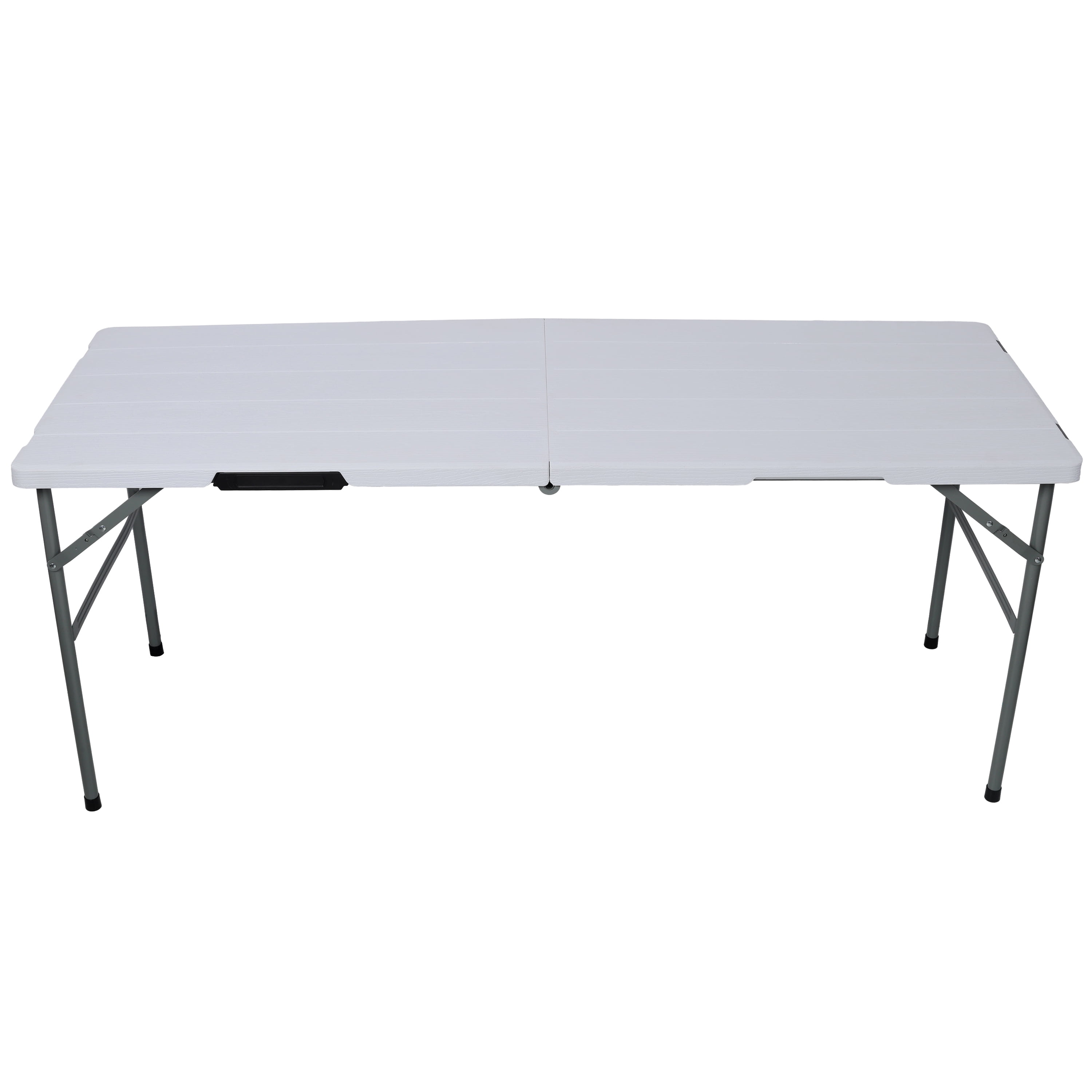 70Inch Portable Folding Picnic Table Set with 2 Benches,3‑Piece Indoor Outdoor Folding Furniture Set,Wood Grain Tabletop for Camping,Backyard Party,Picnic,Wedding Gatherings,White