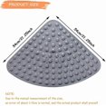 thumbnail image 2 of Quadrant Anti-Slip Bath Mat Anti-Bacterial Mat with Suction Cups for Shower or Bathtub, Non-Slip Bath Mat, 54x54cm, 2 of 4