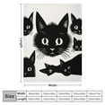 thumbnail image 4 of HENGT Cat Throw Blanket,Kids Pet Cats Flannel Fuzzy Blanket for Bed Sofa Couch Animal All Season Bed Blanket Cute Kitten Black White Breathable Plush Blanket Room Decor, 4 of 6