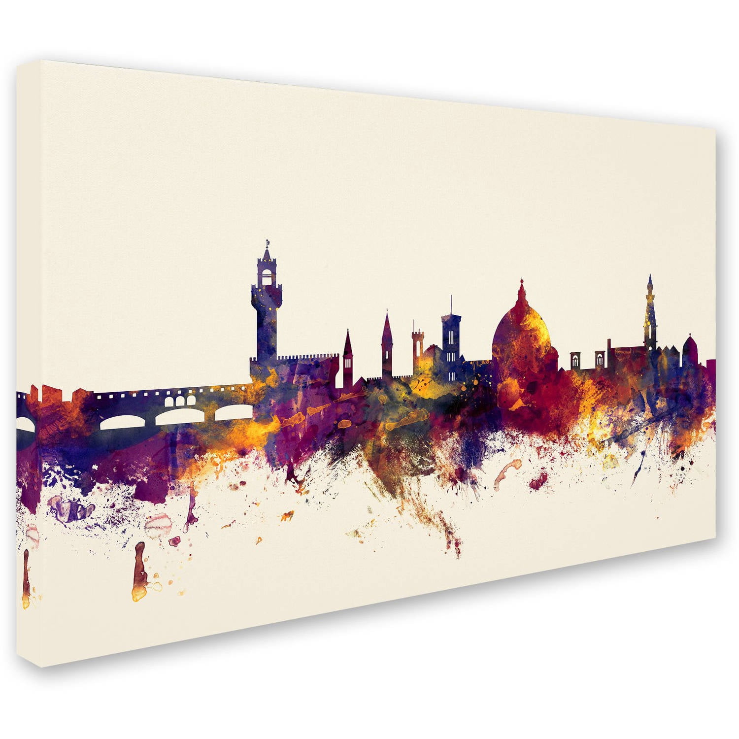 Trademark Fine Art "Florence Italy Skyline" Canvas Art by Michael Tompsett