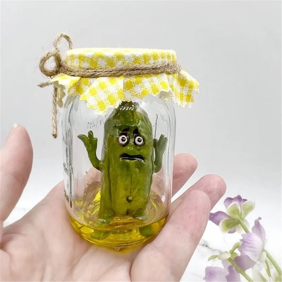 Cqxid Desktop Ornament Under $10 In A Jar Sculpture Miniature Glass Screaming In A Jar Sculpture Handmade Cute Emotional Support In A Jar Sculpture Gift ( )