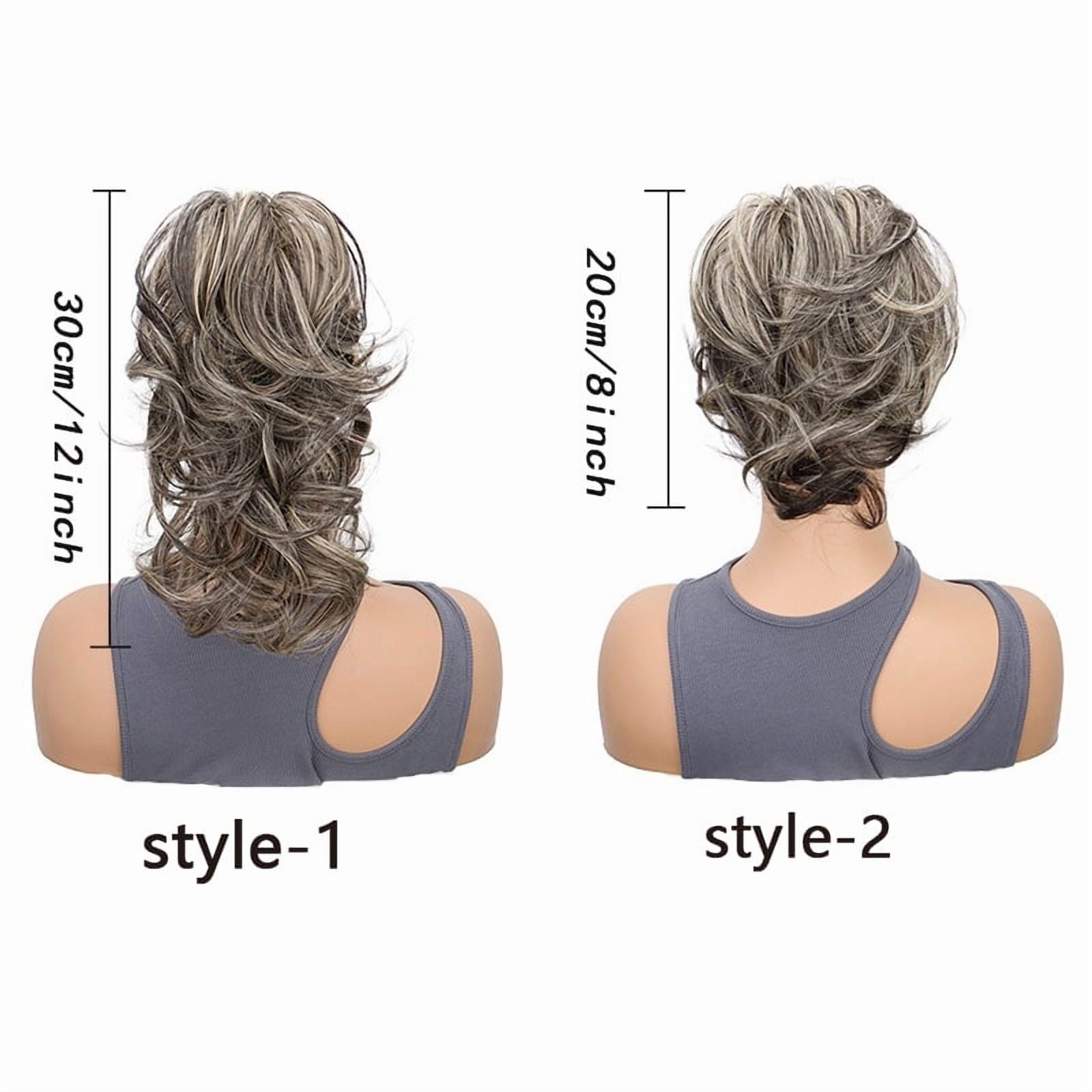 Synthetic Claw Clip Short Ponytail Chignon Fluffy Messy Hair Bun Clip in Hairtail Extensions Natural Hairpieces Women