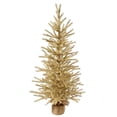thumbnail image 1 of Vickerman B162147 Champagne Burlap Base Tabletop Tree, 48 in., 1 of 1