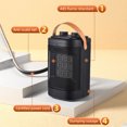thumbnail image 2 of Mistaha Portable Electric Heater Fan with 70° Oscillation, 3 Heat Settings, 1200W PTC Heating, Anti-Tilt Design, 3s Fast Heating, Desktop/ Floor Standing, Compact Hand Warmer, Black, Mechanical, 2 of 6