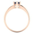 thumbnail image 4 of Clara Pucci 14K Rose Gold 1ct BlueSapphire Solitaire Ring for Women, 4 of 7