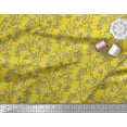 thumbnail image 3 of Soimoi Poly Georgette Fabric Leaves & Floral Block Print Fabric by Yard 52 Inch Wide, 3 of 3