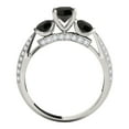 thumbnail image 4 of Mauli Jewels Engagement Rings for Women 1.50 Carat Black And White Diamond Engagement Ring 4 prong 14K Solid White Gold, 4 of 7