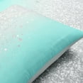 thumbnail image 6 of Lush Decor Glitter Ombre Metallic Print Comforter Aqua/Gray 5Pc Set Full/Queen, 6 of 8
