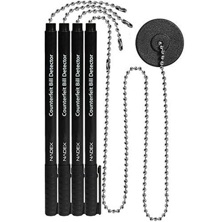 Nadex Coins Ncc1-1137 4 Counterfeit Pens With 1 Base And Long Ball Chain