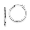thumbnail image 1 of Sterling Silver Diamond Mystique Round Hoop Earrings QDF117, 1 of 2