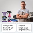 thumbnail image 5 of Grill Cleaner & Degreaser Kit, 120ml/4oz Heavy-Duty Spray with Sponge & Cloth, Removes Stubborn Grease, Burnt-On Stains, 5 of 8